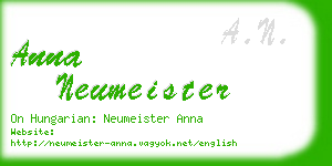 anna neumeister business card